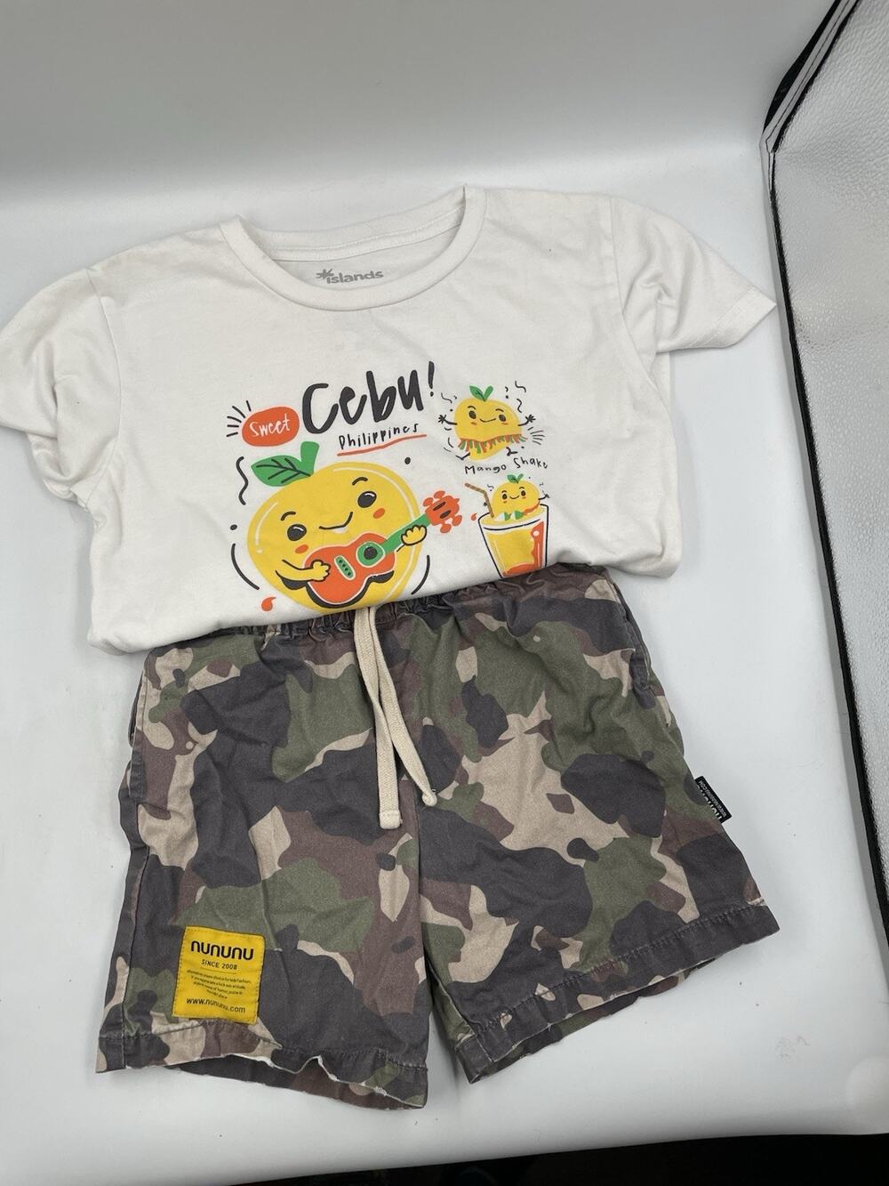 Boys Nununu Cano Shorts & Philippines Souvenir Shirt Size 4-5